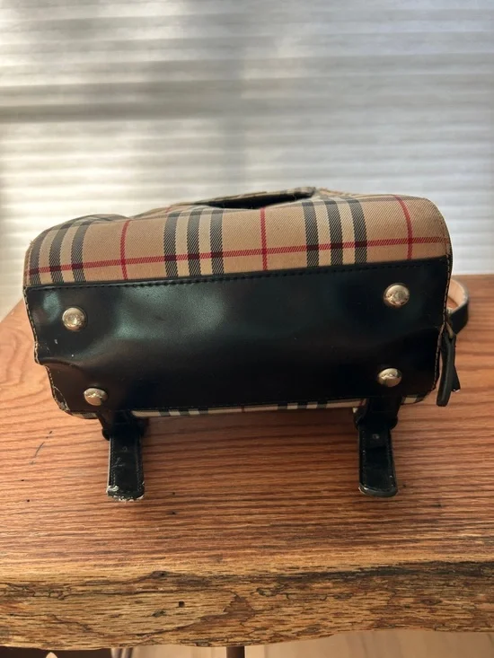 Burberry Beige Black Red Nova Check Mini Backpack - Picture 3 of 8